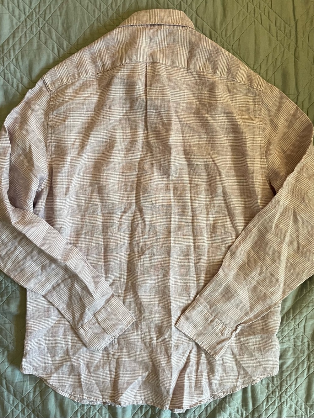 J. CREW Linen point-collar shirt in Glen Plaid Size M NWT $178 CT991 - Picture 10 of 10